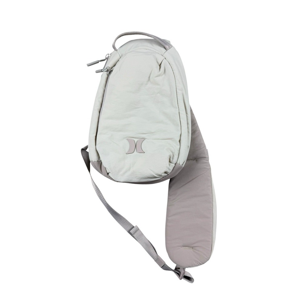 HURLEY Sling Backpack Crossbody One Size Light Gray Nylon WA7409